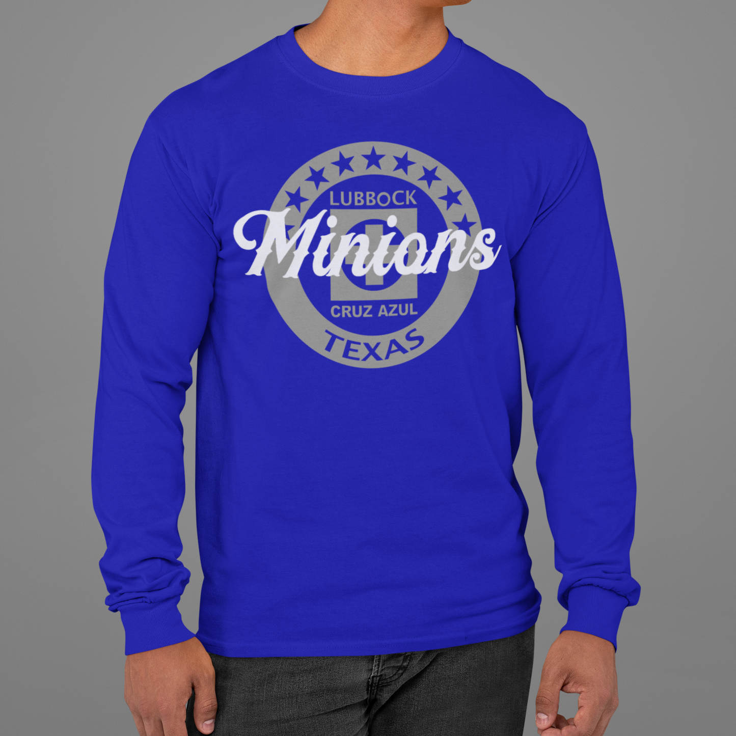 Long Sleeve Royal Blue- Mens Print