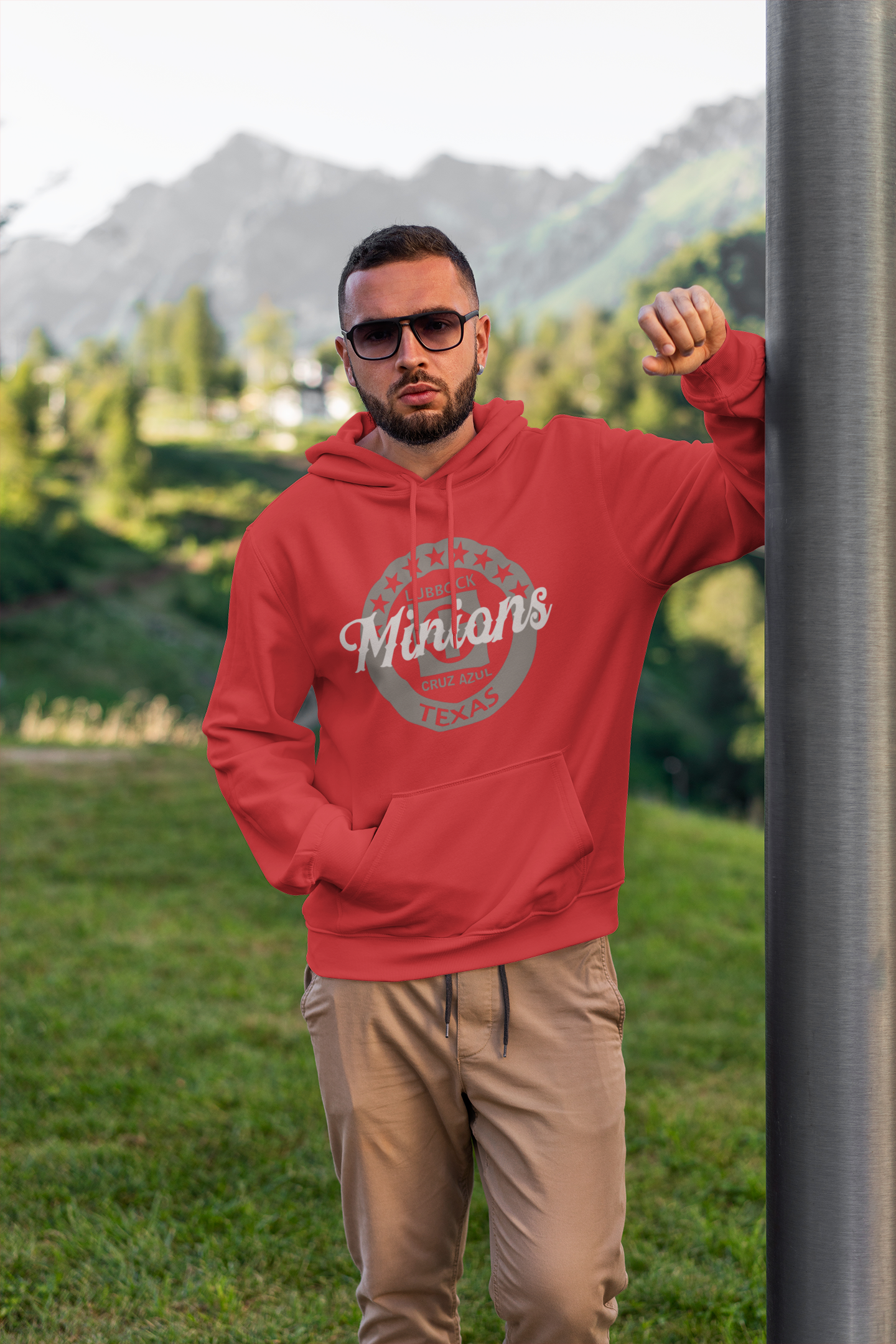 Hoodie Red - Mens Print