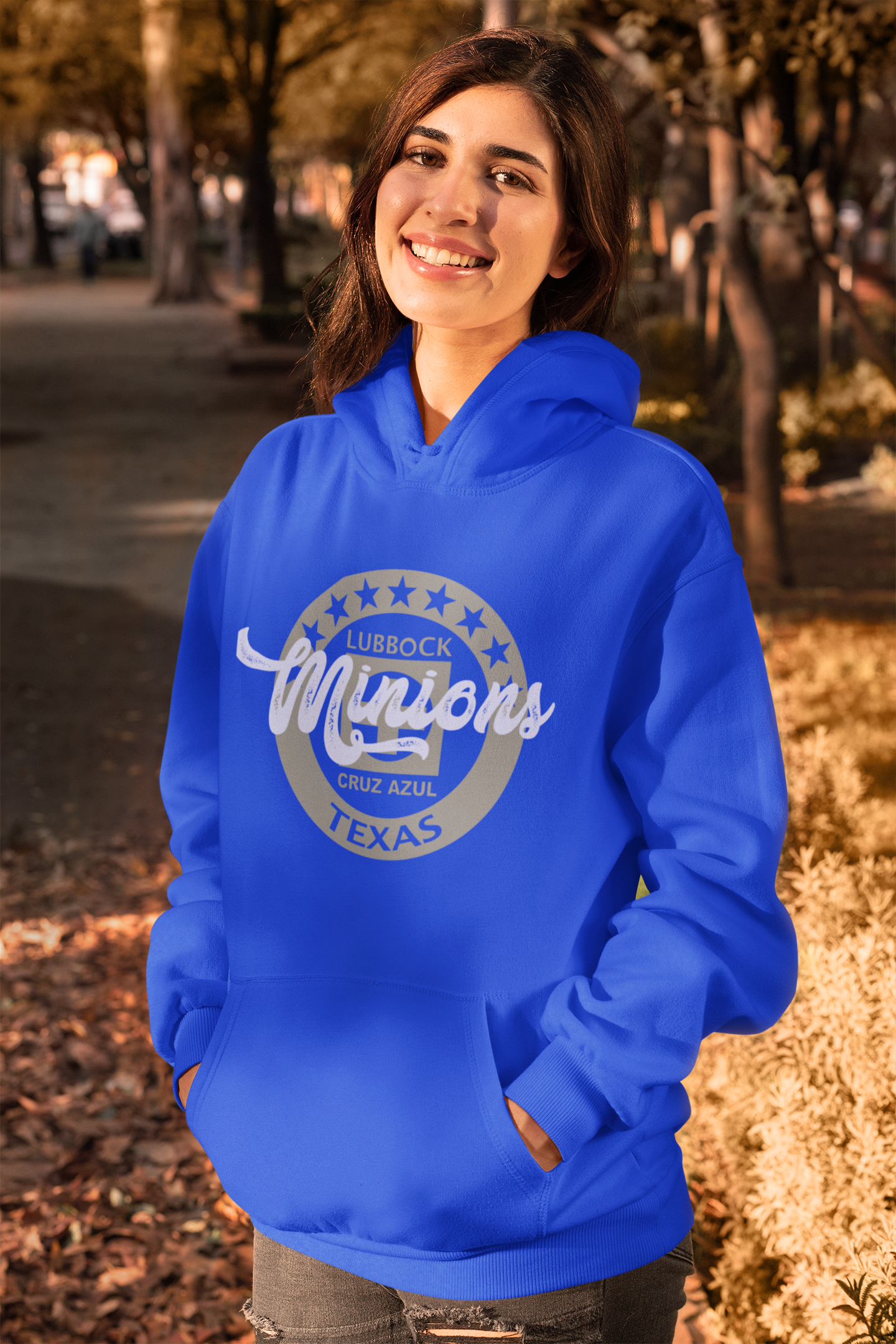 Hoodie Royal Blue- Womans Print